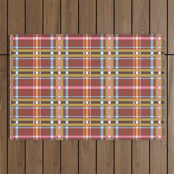Autumn Tartan Charm Outdoor Rug Gallery Image 1