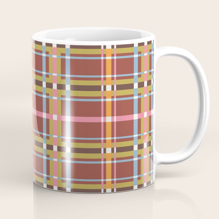 Autumn Tartan Charm Coffee Mug Gallery Image 1