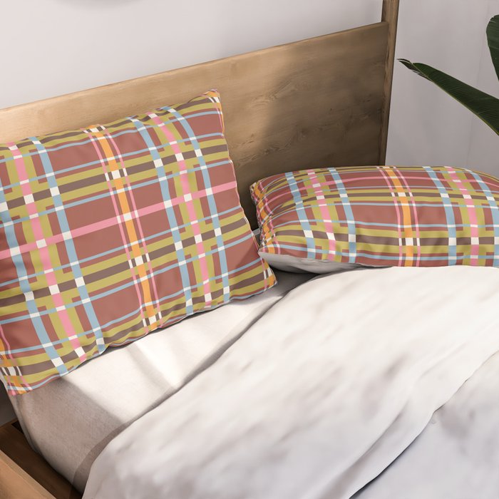 Autumn Tartan Charm Pillow Sham Gallery Image 2