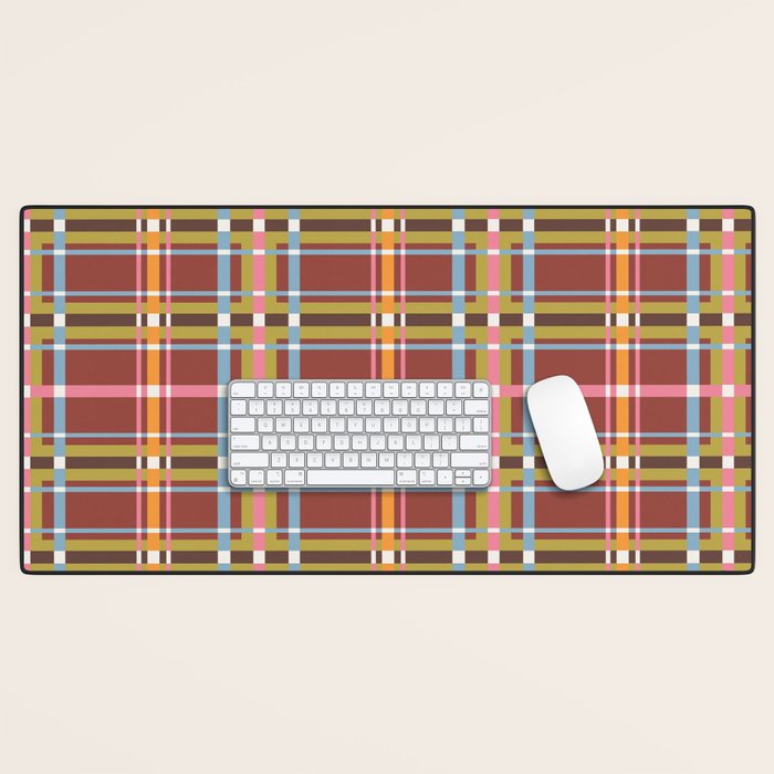Autumn Tartan Charm Desk Mat Gallery Image 1