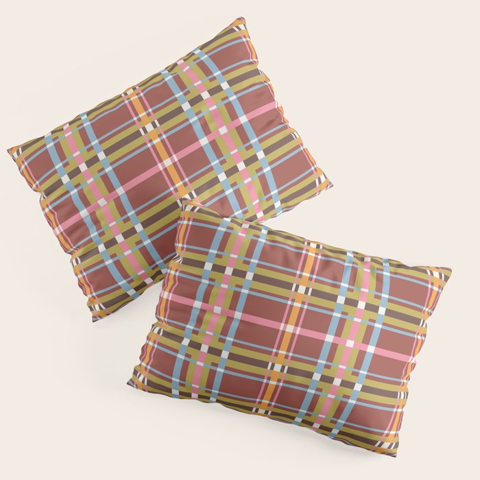 Autumn Tartan Charm Pillow Sham Gallery Image 1