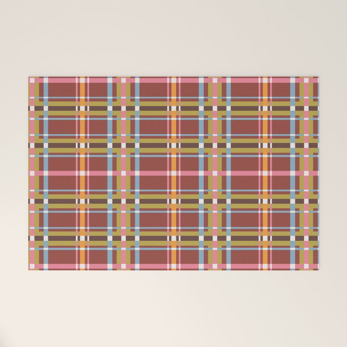 Autumn Tartan Charm Welcome Mat Gallery Image 1