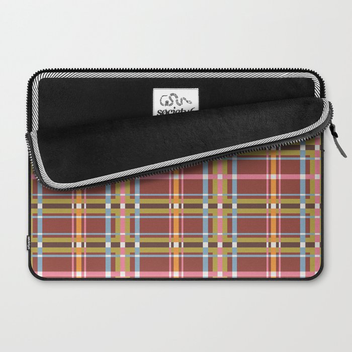 Autumn Tartan Charm Laptop Sleeve Gallery Image 2