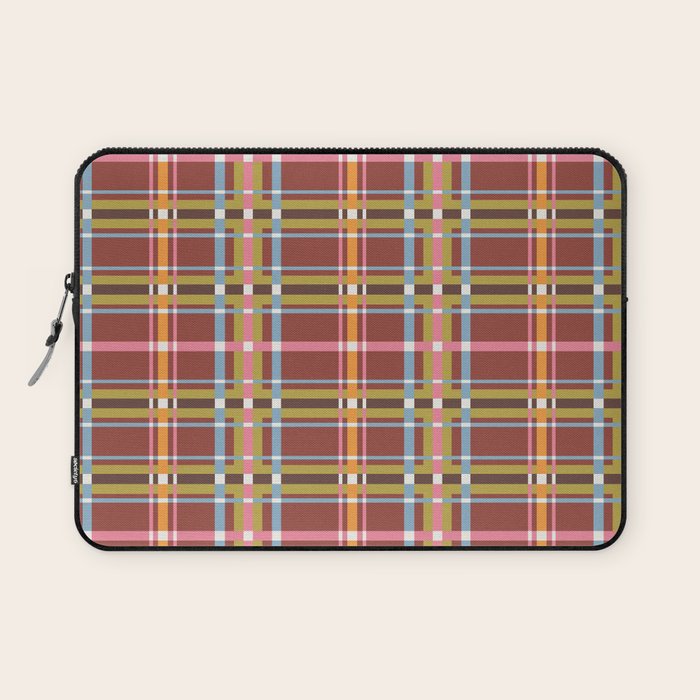 Autumn Tartan Charm Laptop Sleeve Gallery Image 1