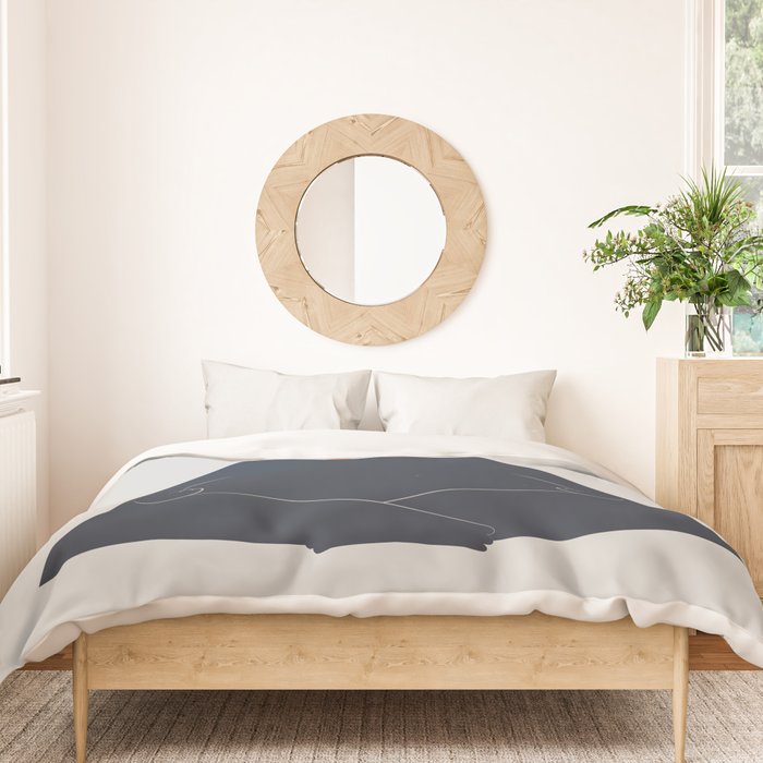 Cat Landscape 63: Meow-ditation Duvet Cover Gallery Image 3