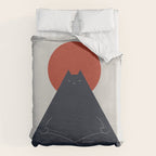 Cat Landscape 63: Meow-ditation Duvet Cover Gallery Image 6