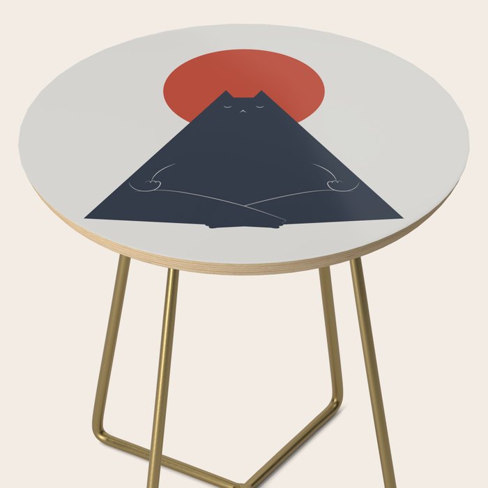 Cat Landscape 63: Meow-ditation Side Table Gallery Image 2