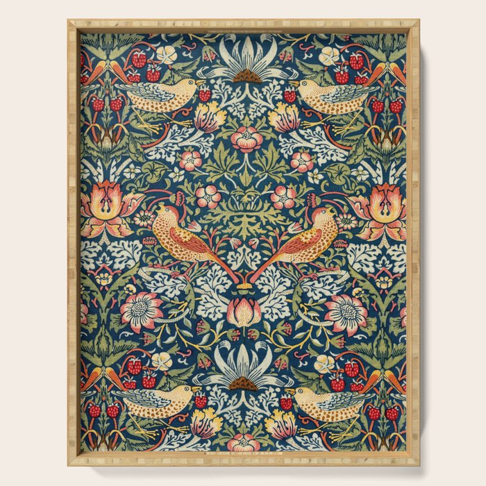 Vintage William Morris Strawberry Thief  Serving Tray Gallery Image 1