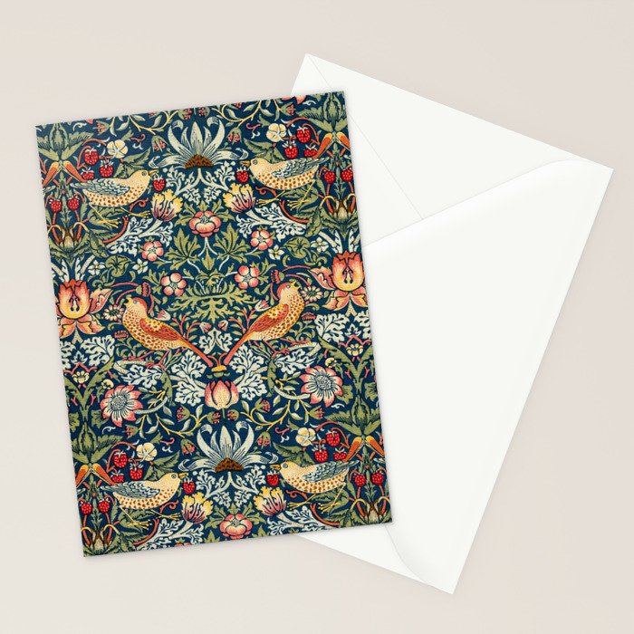 Vintage William Morris Strawberry Thief  Stationery Card Gallery Image 2