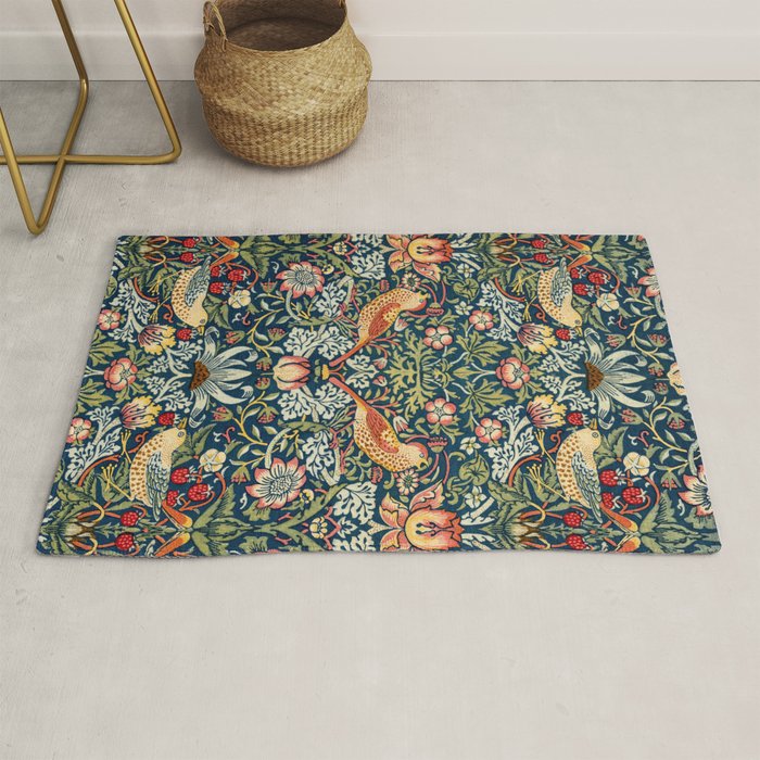 Vintage William Morris Strawberry Thief  Rug Gallery Image 1