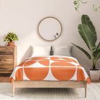 Mid Century Modern Geometric 04 Orange Comforter Gallery Image 3