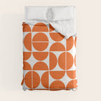 Mid Century Modern Geometric 04 Orange Comforter Gallery Image 8