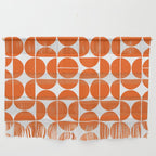 Mid Century Modern Geometric 04 Orange Wall Hanging Gallery Image 1