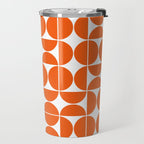 Mid Century Modern Geometric 04 Orange Travel Mug Gallery Image 2