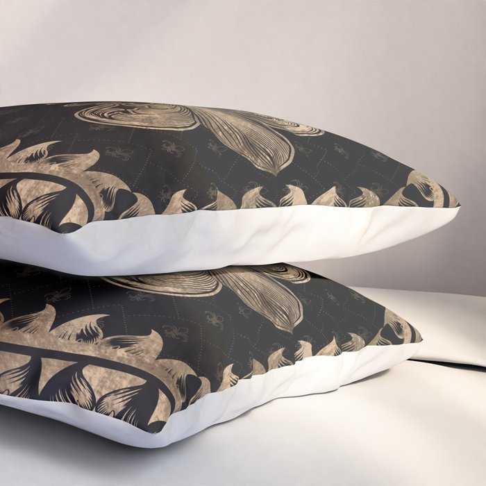 Fleur-de-lis - Black and Gold #1 Pillow Sham Gallery Image 3