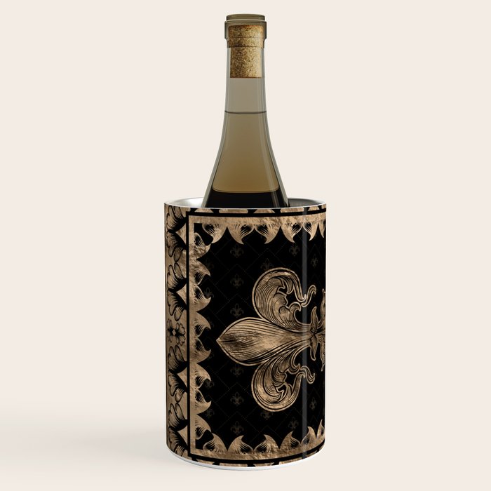 Fleur-de-lis - Black and Gold #1 Wine Chiller Gallery Image 2