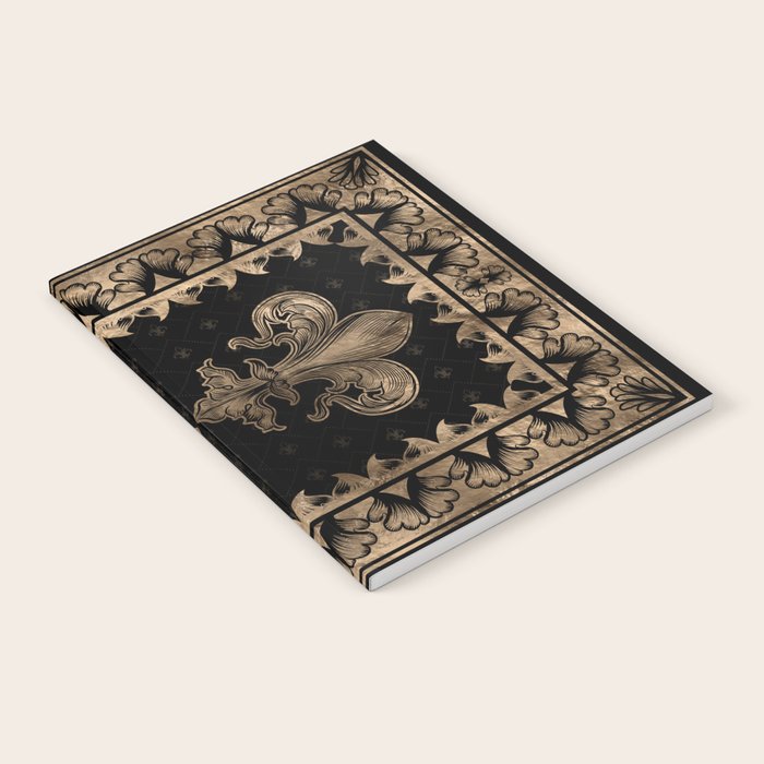 Fleur-de-lis - Black and Gold #1 Notebook Gallery Image 2