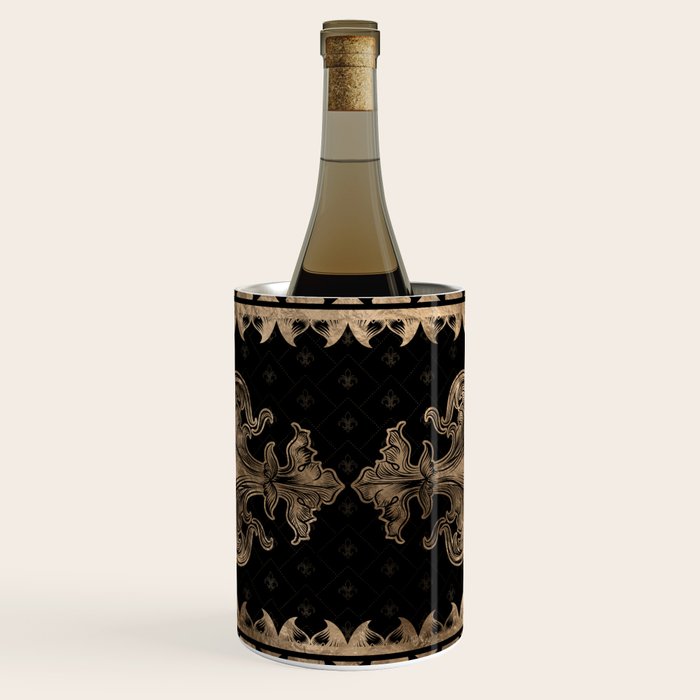 Fleur-de-lis - Black and Gold #1 Wine Chiller Gallery Image 1