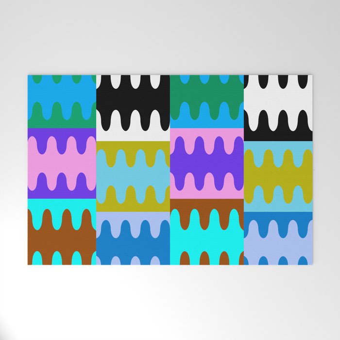 Funky Modern Wavy Shapes 2.0 | Color Block Pattern Welcome Mat Gallery Image 1
