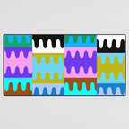Funky Modern Wavy Shapes 2.0 | Color Block Pattern Desk Mat Gallery Image 3