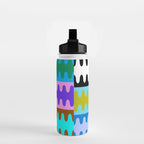 Funky Modern Wavy Shapes 2.0 | Color Block Pattern Water Bottle Gallery Image 2