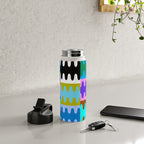 Funky Modern Wavy Shapes 2.0 | Color Block Pattern Water Bottle Gallery Image 4