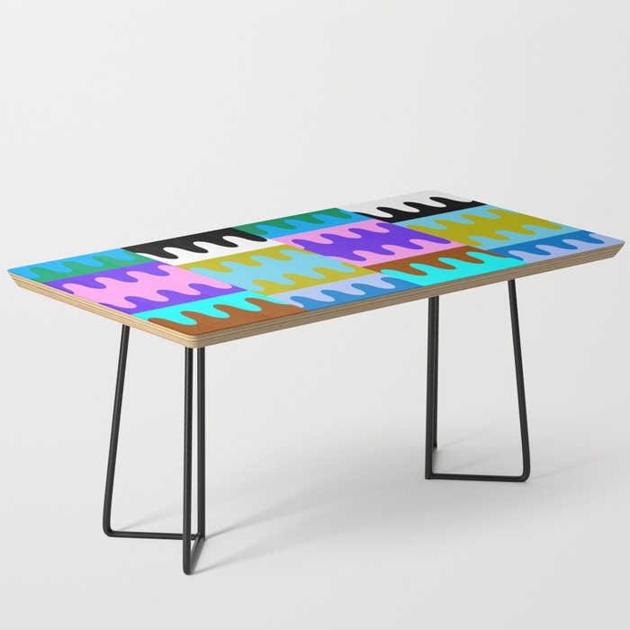 Funky Modern Wavy Shapes 2.0 | Color Block Pattern Coffee Table Gallery Image 1