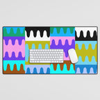 Funky Modern Wavy Shapes 2.0 | Color Block Pattern Desk Mat Gallery Image 1
