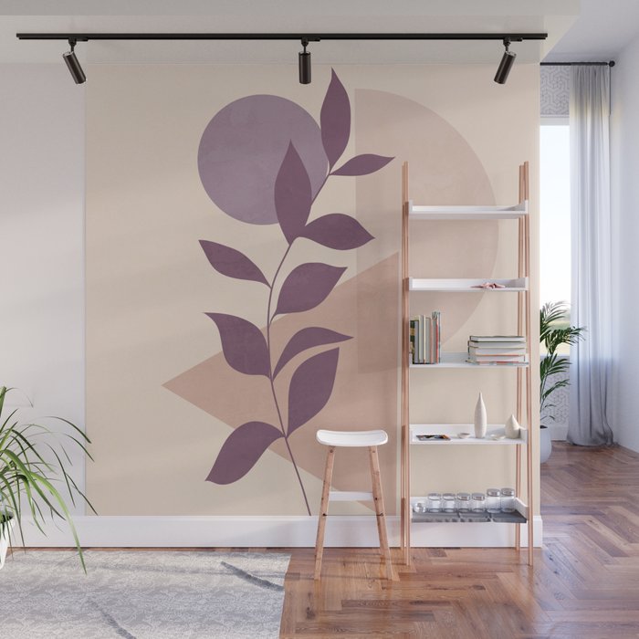Minimal Abstract Art Plant 12 Wall Mural Gallery Image 1