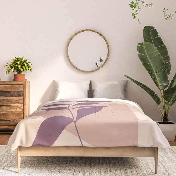 Minimal Abstract Art Plant 12 Comforter Gallery Image 3