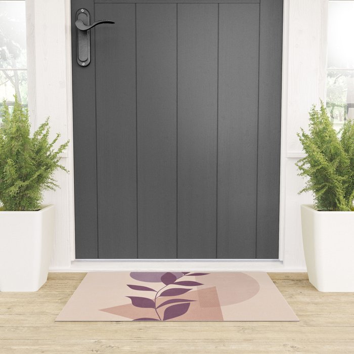 Minimal Abstract Art Plant 12 Welcome Mat Gallery Image 3