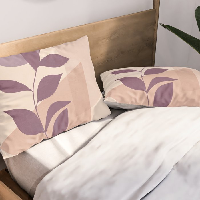 Minimal Abstract Art Plant 12 Pillow Sham Gallery Image 2