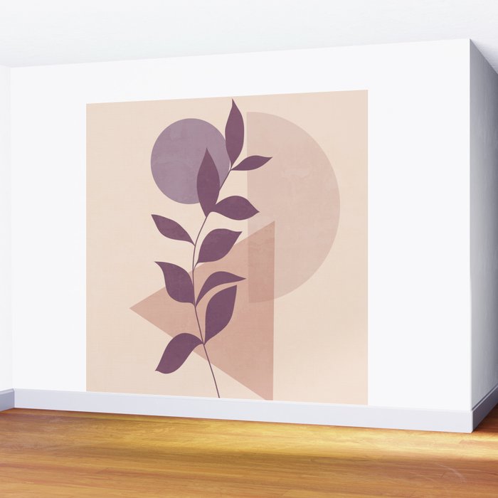 Minimal Abstract Art Plant 12 Wall Mural Gallery Image 2