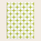 Mid Century Modern Star Pattern Chartreuse Green Poster Gallery Image 4
