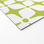 Mid Century Modern Star Pattern Chartreuse Green Welcome Mat Gallery Image 2