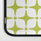 Mid Century Modern Star Pattern Chartreuse Green Laptop Sleeve Gallery Image 3