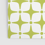 Mid Century Modern Star Pattern Chartreuse Green Poster Gallery Image 3