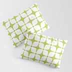 Mid Century Modern Star Pattern Chartreuse Green Pillow Sham Gallery Image 3