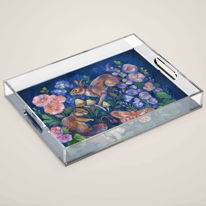 Spring Flower Garden Acrylic Tray Gallery Image 1