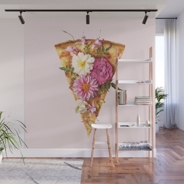 FLORAL PIZZA Wall Mural Gallery Image 1