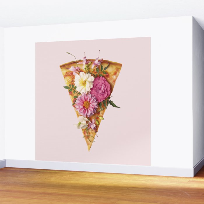 FLORAL PIZZA Wall Mural Gallery Image 2