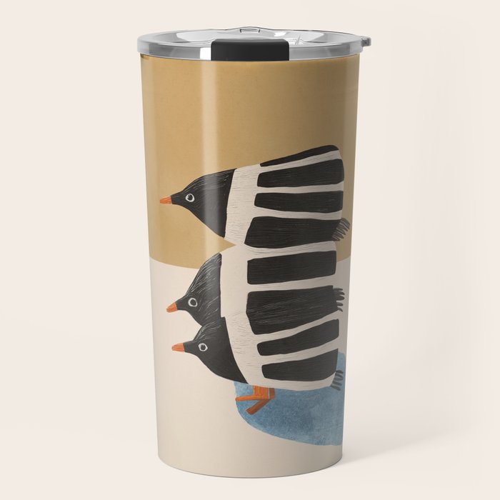 Minimal Penguin Stack Travel Mug Gallery Image 1