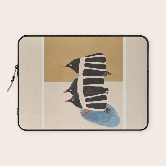 Minimal Penguin Stack Laptop Sleeve Gallery Image 1