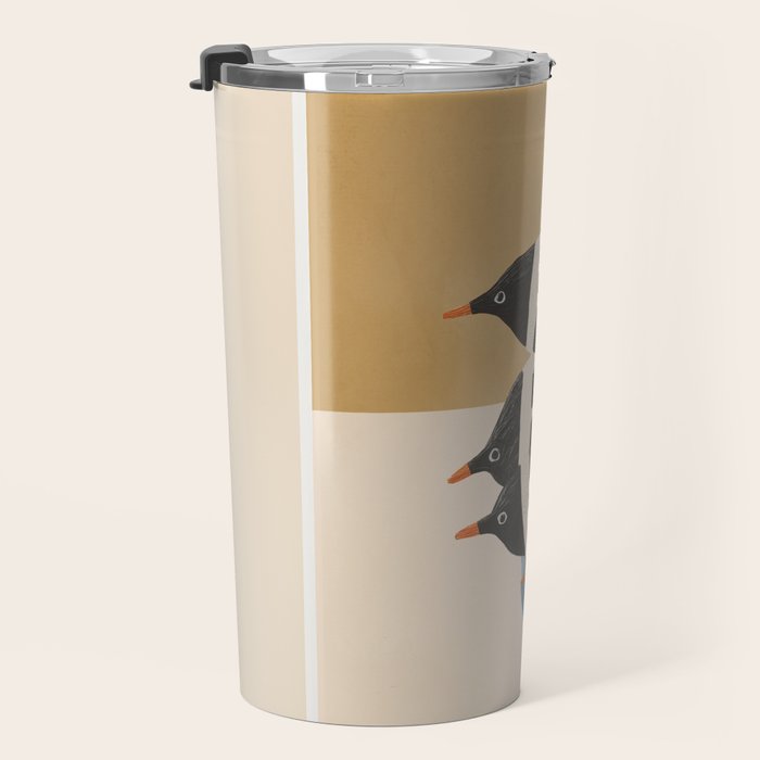 Minimal Penguin Stack Travel Mug Gallery Image 3