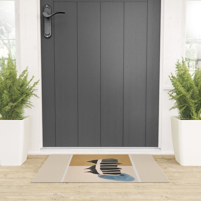 Minimal Penguin Stack Welcome Mat Gallery Image 3