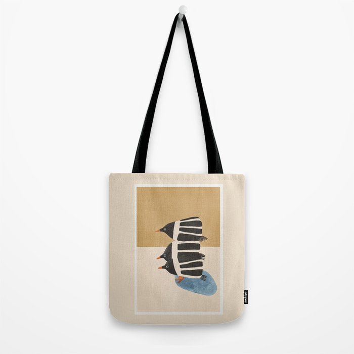Minimal Penguin Stack Tote Bag Gallery Image 2