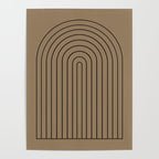 Minimal Arch XLIII Natural Tan Modern Geometric Lines Poster Gallery Image 4