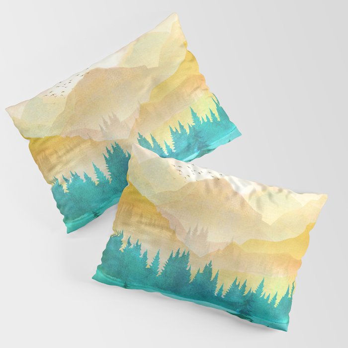 Summer Mountain Sunrise Pillow Sham Gallery Image 1