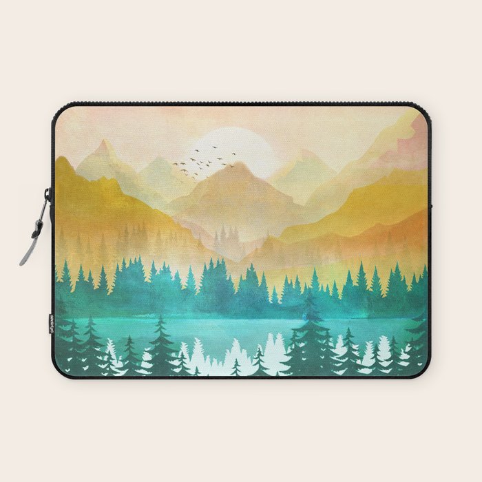 Summer Mountain Sunrise Laptop Sleeve Gallery Image 1