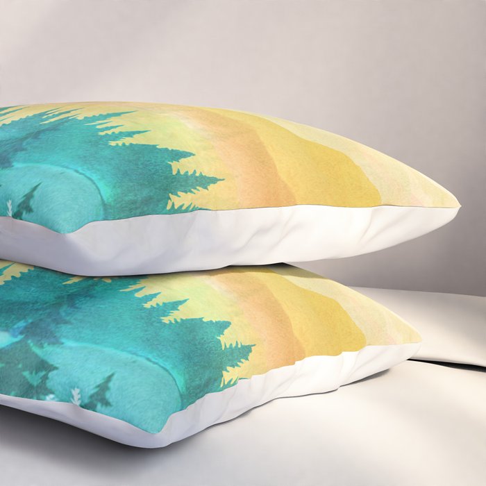 Summer Mountain Sunrise Pillow Sham Gallery Image 3